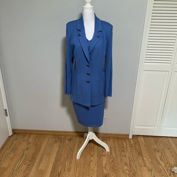 St. John Collection Jackets & Blazers - St. John collection in Sky Blue, includes suit jacket, dress, skirt, and pants.